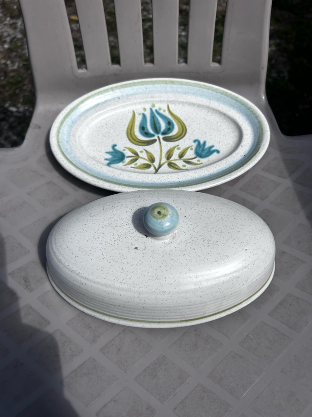 Franciscan Tulip Time butter dish